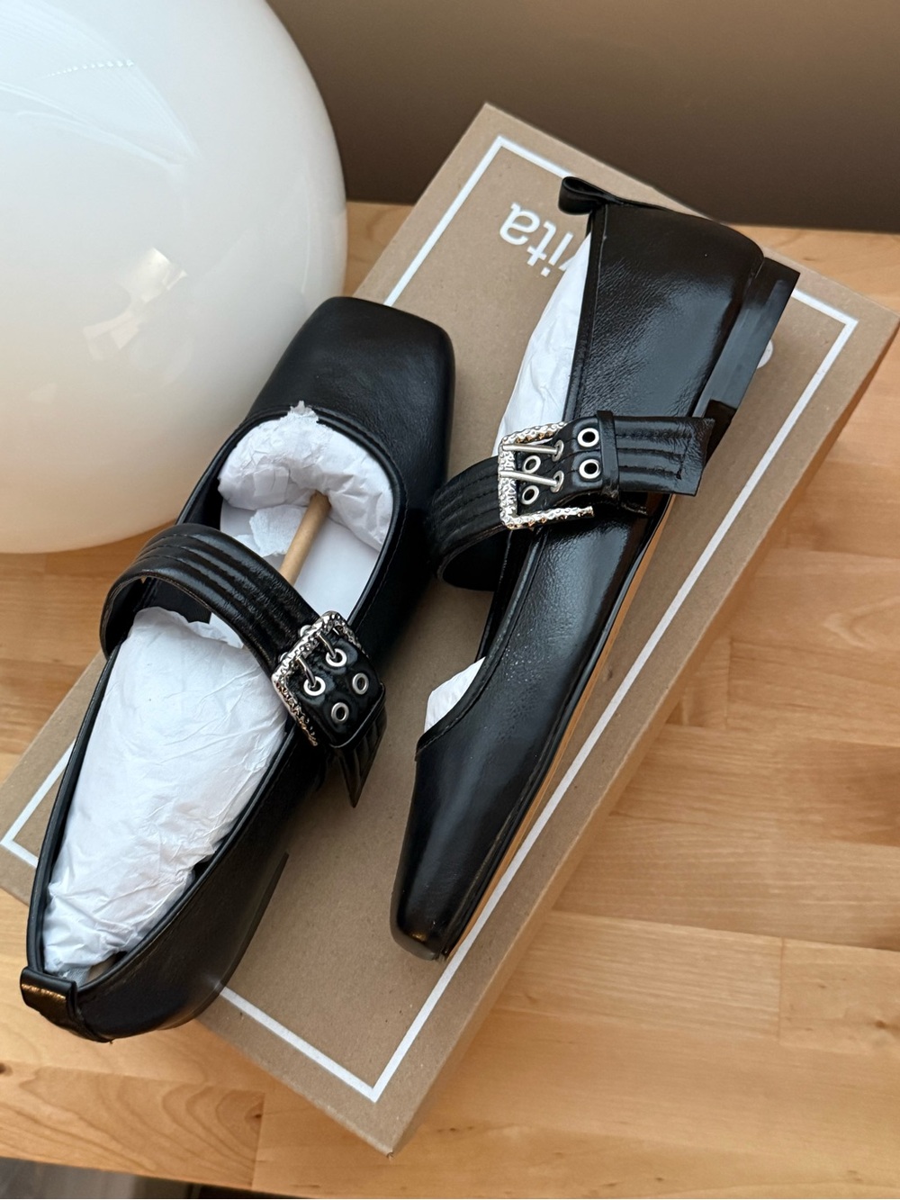 NEW Dolce Vita Square Toe Silver Buckle Mary Jane Patent Leather flats